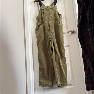 Stoic  Lg Olive Green Corduroy Overalls